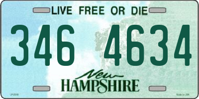 NH license plate 3464634