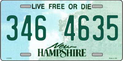 NH license plate 3464635