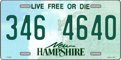 NH license plate 3464640