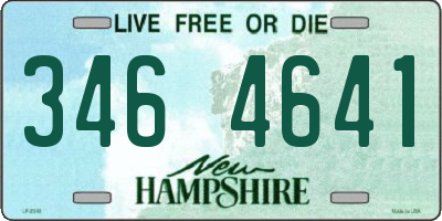NH license plate 3464641