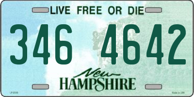 NH license plate 3464642