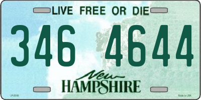 NH license plate 3464644