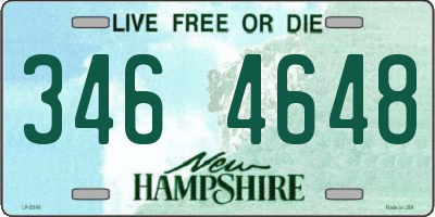 NH license plate 3464648