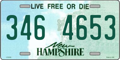 NH license plate 3464653