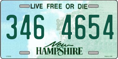 NH license plate 3464654
