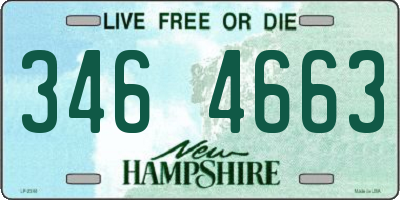 NH license plate 3464663