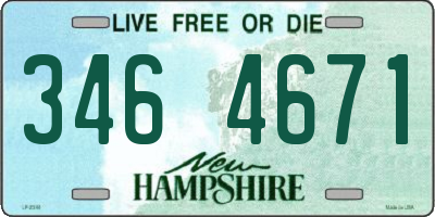 NH license plate 3464671