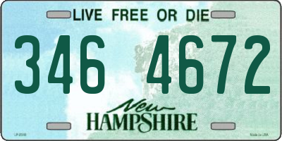 NH license plate 3464672