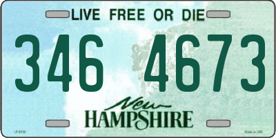 NH license plate 3464673