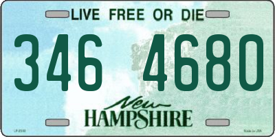 NH license plate 3464680