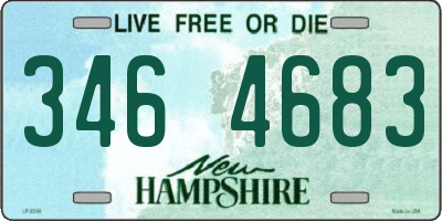 NH license plate 3464683