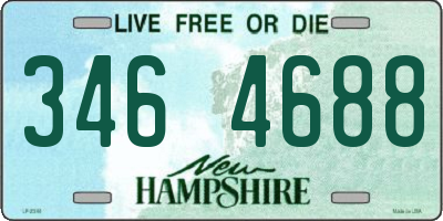 NH license plate 3464688