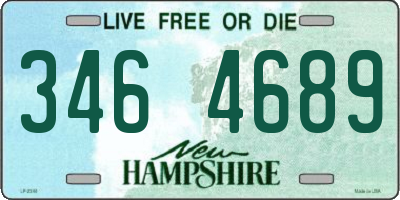 NH license plate 3464689