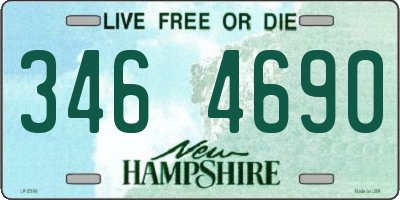 NH license plate 3464690