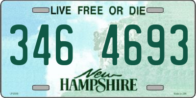 NH license plate 3464693