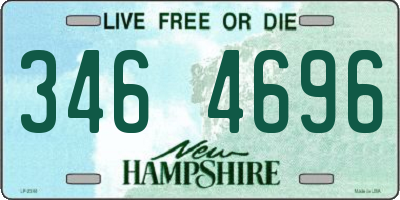 NH license plate 3464696
