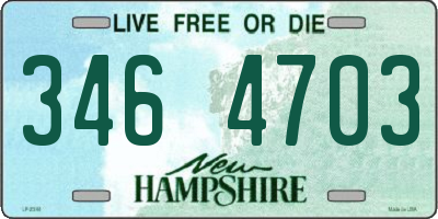 NH license plate 3464703