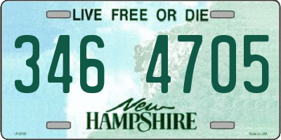 NH license plate 3464705