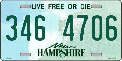 NH license plate 3464706
