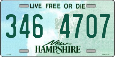 NH license plate 3464707