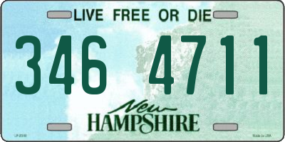 NH license plate 3464711