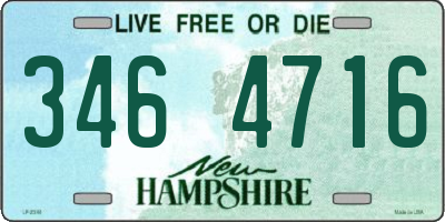 NH license plate 3464716