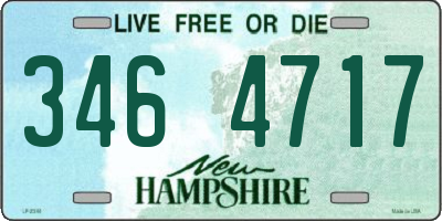 NH license plate 3464717