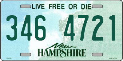 NH license plate 3464721