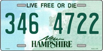 NH license plate 3464722
