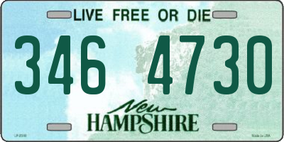 NH license plate 3464730