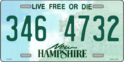 NH license plate 3464732