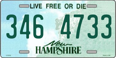 NH license plate 3464733