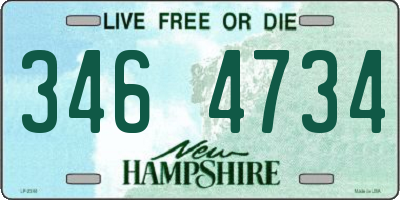 NH license plate 3464734