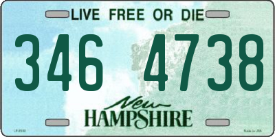 NH license plate 3464738
