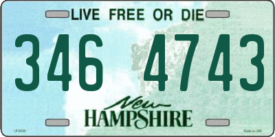 NH license plate 3464743