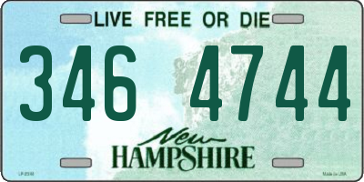 NH license plate 3464744