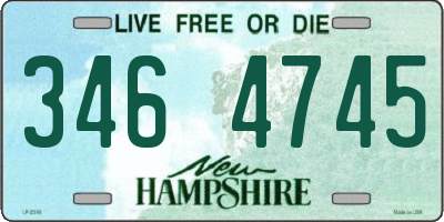 NH license plate 3464745