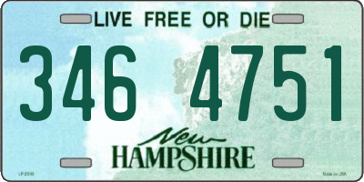 NH license plate 3464751