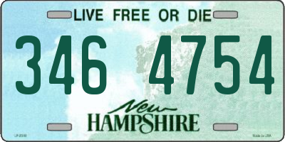 NH license plate 3464754