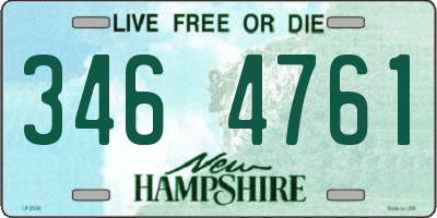 NH license plate 3464761