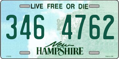 NH license plate 3464762