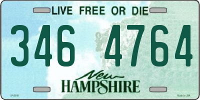 NH license plate 3464764