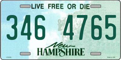 NH license plate 3464765