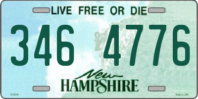 NH license plate 3464776