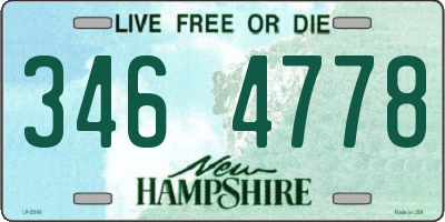 NH license plate 3464778