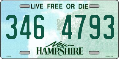 NH license plate 3464793