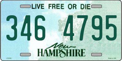 NH license plate 3464795
