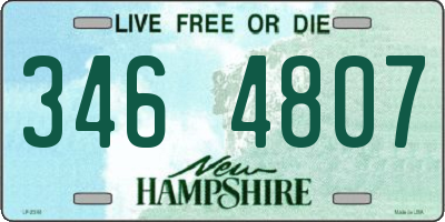 NH license plate 3464807