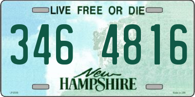 NH license plate 3464816