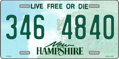 NH license plate 3464840